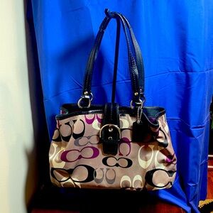 Coach Soho signature sateen shoulder bag. Good condition. No callouts.